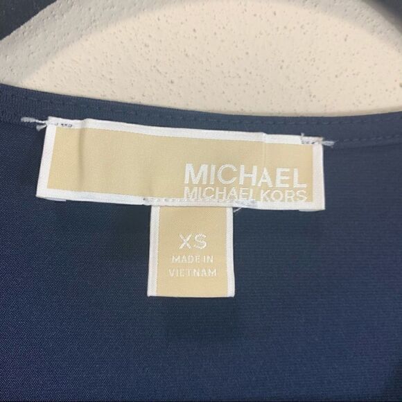 Michael Kors navy dress faux wrap size XS (E1) - Picture 3 of 8